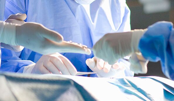 Operation in the genitals